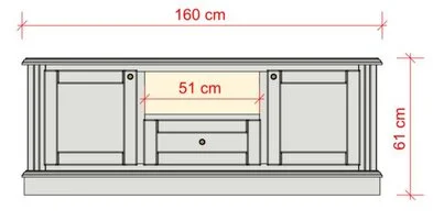 Fernsehschrank 160 -Abmessungen Fernsehschrank 160 -Abmessungen