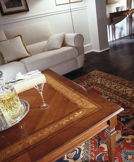 Intarsien Details-Tischplatte Couchtisch