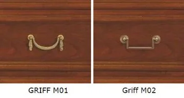 Griffauswahl Möbelserie VIlla Borghese Kirschbaum