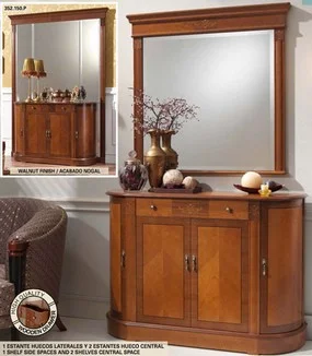 Kommode mit halbrunden Türen Nussbaum oder Kirsche