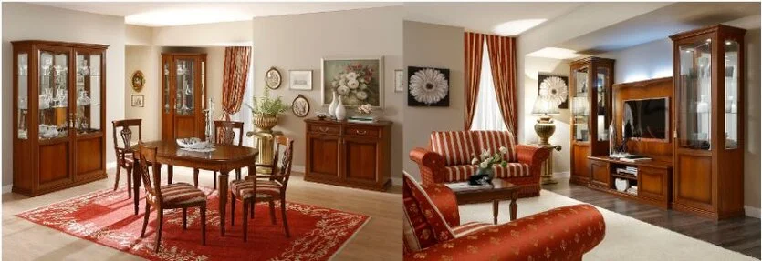 italienische Stilmöbel Nussbaum-Wohnzimmer italienische Stilmöbel Nussbaum-Wohnzimmer