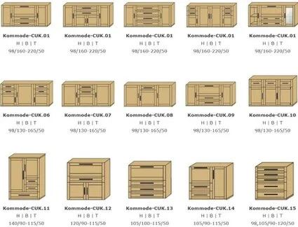Katalog Modelle Kommoden Kirschbaum Serie CUBE Katalog Modelle Kommoden Kirschbaum Serie CUBE