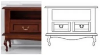 TV-Schrank klassisch in Kirschbaum