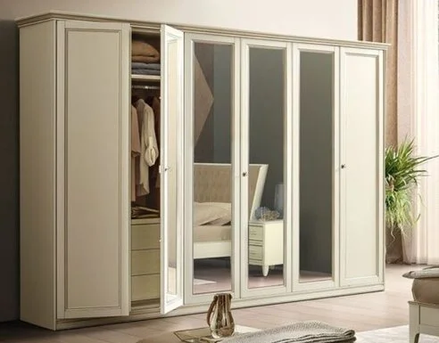 Kleiderschrank 6 türig-antik-weiss Kleiderschrank 6 türig-antik-weiss
