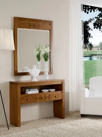 Kirschbaum Konsolentisch mit Schubladen und Spiegel