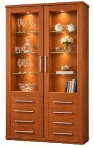 Vitrinen Kirsche zweitürig moderner Stil