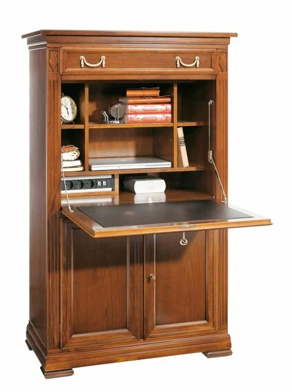 italienische Schreibsekretär mit Klappe in Kirschbaum VILLA BORGHESE